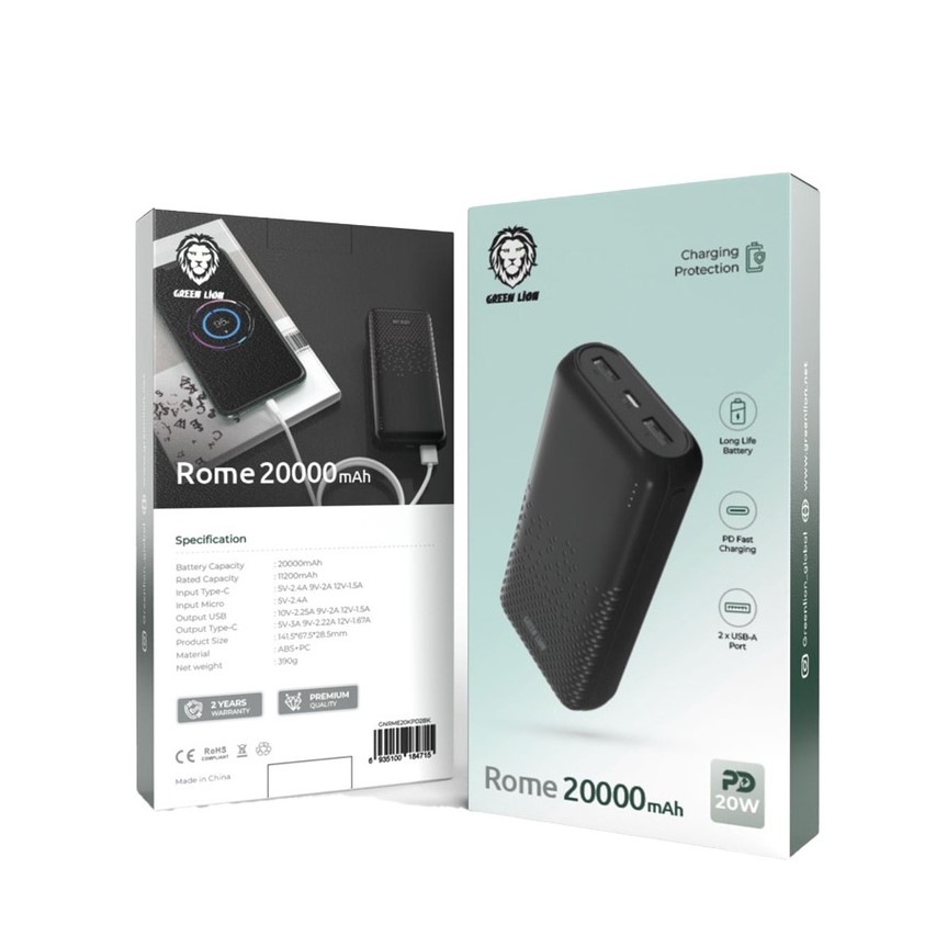 پاوربانک گرین 20k گرین -GREEN ROME 20K -لوکس دیجی