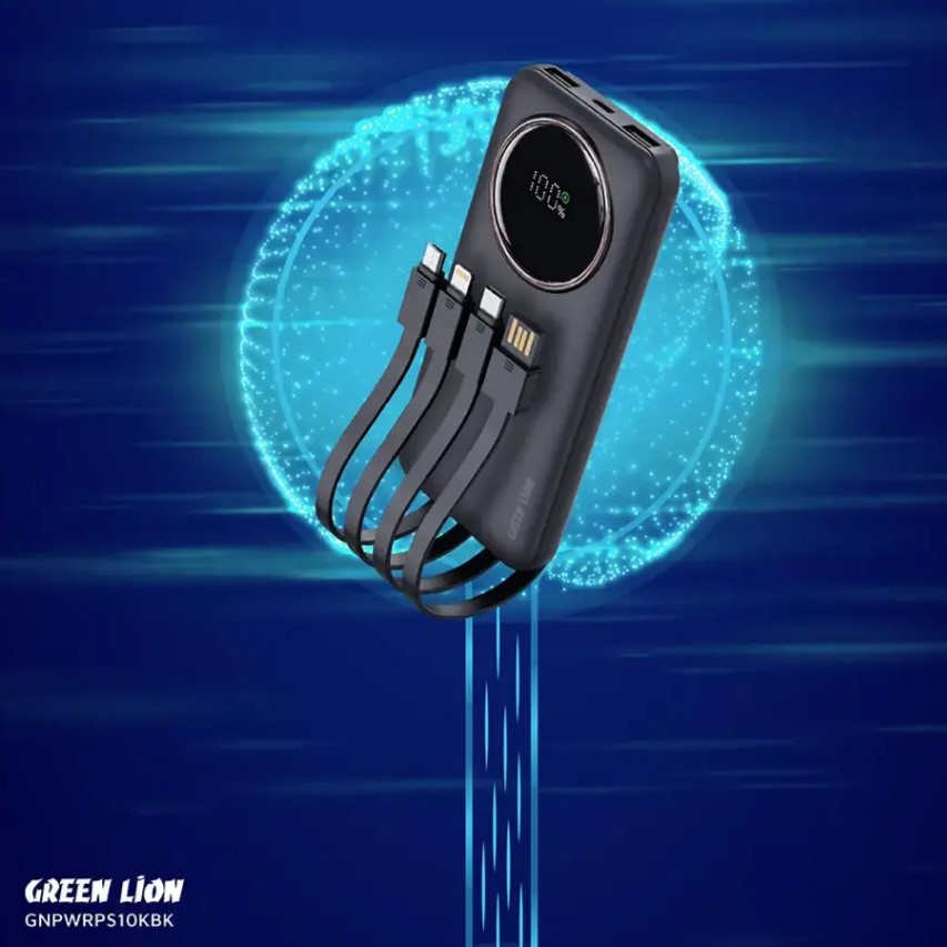 پاوربانک گرین لاین 10k با سرعت شارژ بالا- Green Lion Power Pulse 10K-لوکس دیجی
