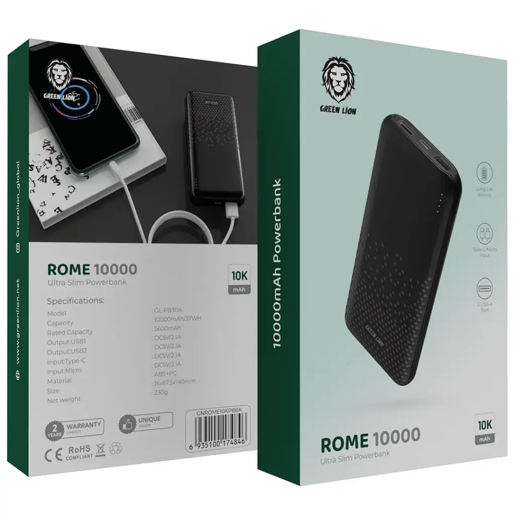 پاوربانک گرین 20k گرین -GREEN ROME 20K -لوکس دیجی